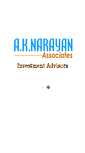 Mobile Screenshot of aknarayanassociates.com